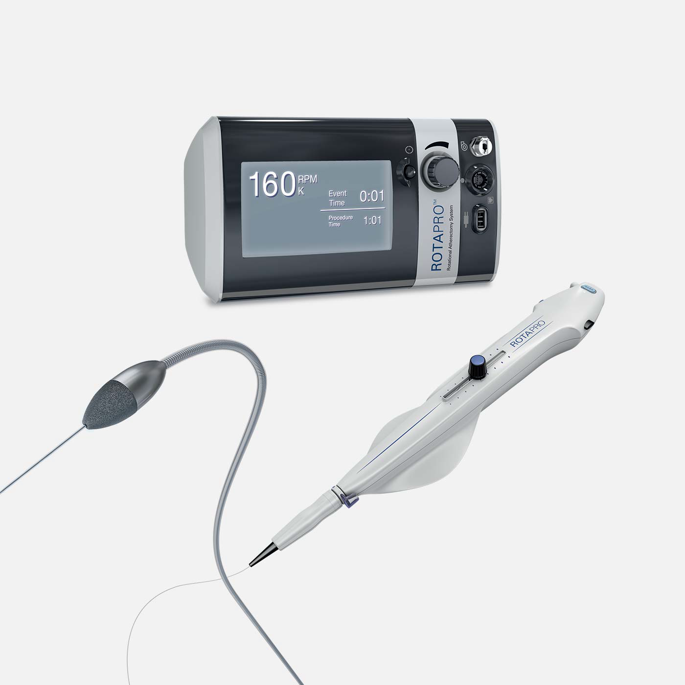 Boston Scientific ROTAPRO rotational atherectomy system console, advancer and diamond-tipped burr